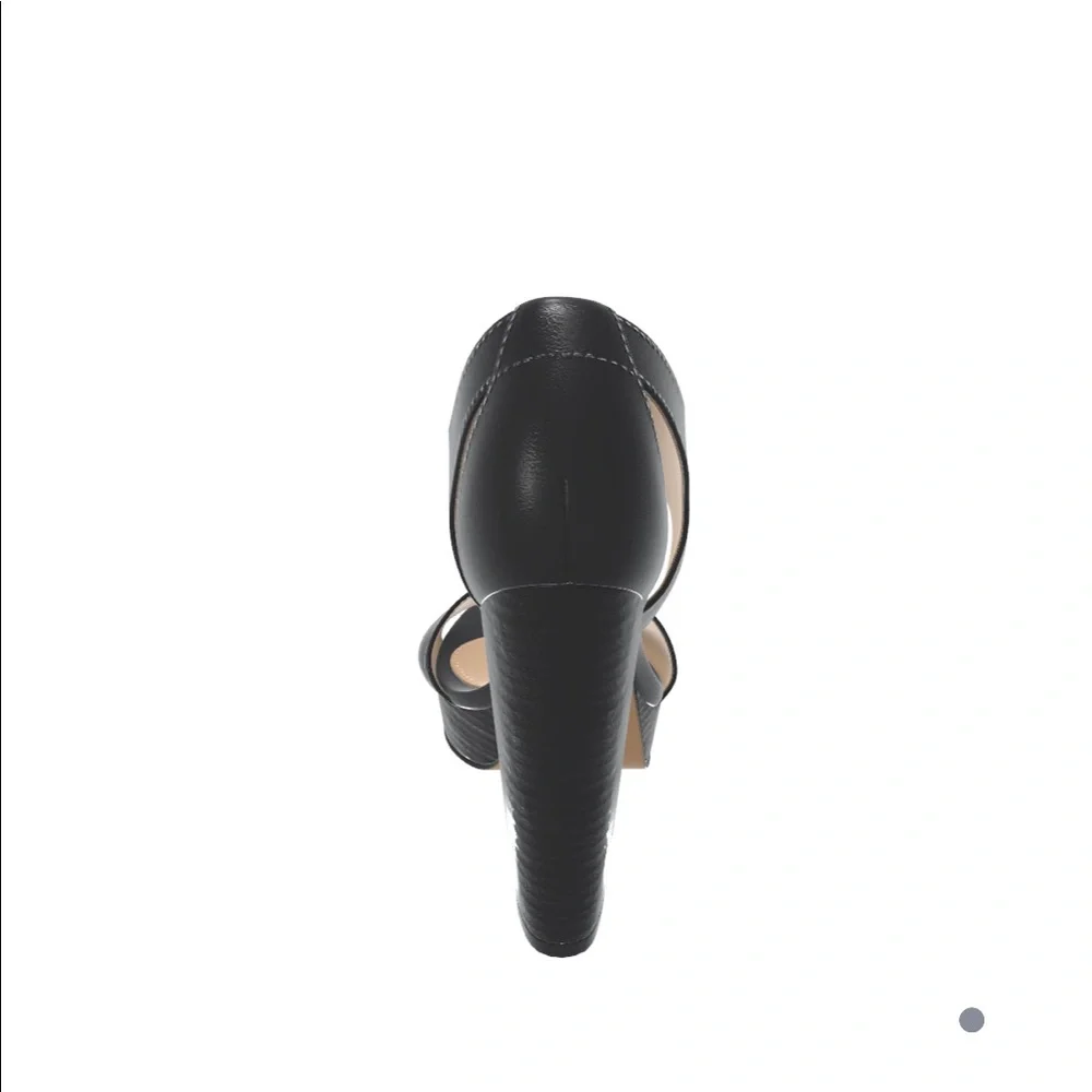 MICHAEL KORS BERKlEY LOCK BLACK LEATHER SANDAL SIZE:7 - Picture 7 of 7